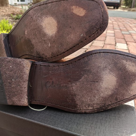 COLE HAAN GIRALDO WNGTP II - BRITISH TAN CP - USED IN BOX WITH BAG - SIZE 11.5 M - Picture 7 of 16